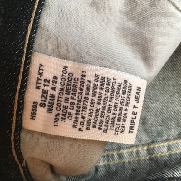 Dark Wash Tommy Hilfiger Jeans 12 Triple T - Picture 3 of 5